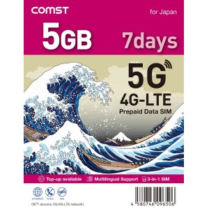 画像3: COMSTプリペイド5G/4Gデータ専用SIM 5GB/7日