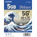 画像1: COMSTプリペイド5G/4Gデータ専用SIM 5GB/30日 (1)